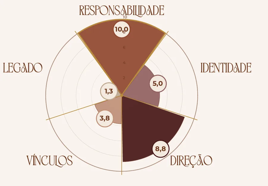 Exemplo de Roda da Inteireza com as cinco partes do livro